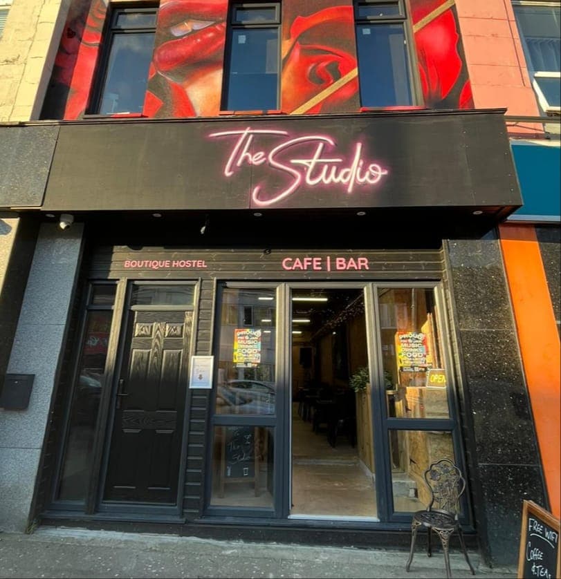 The Studio café and hostel on Mansel Street in Swansea
